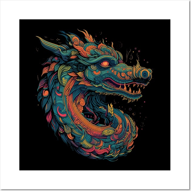 Unleash the Power of the Zodiac Dragon Wall Art by Kneazal